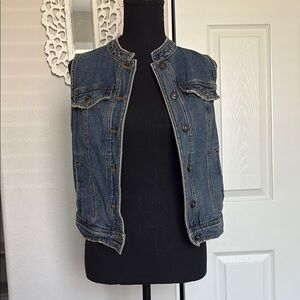 Free people lace up Denim Vest